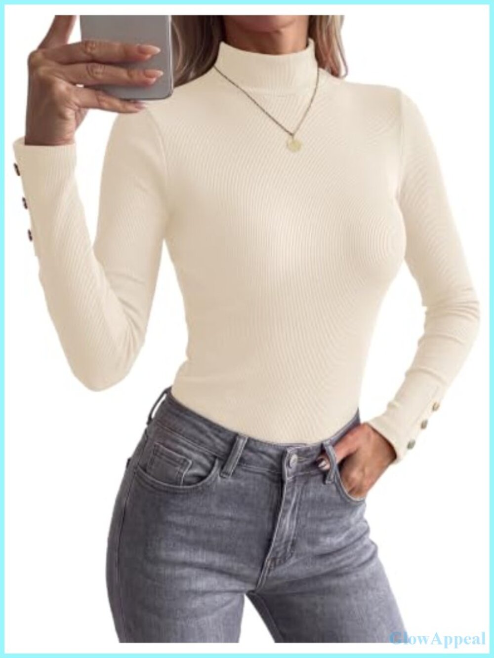 PRETTYGARDEN Women's Long Sleeve Mock Neck Ribbed Knit Top Slim Fit Going Out